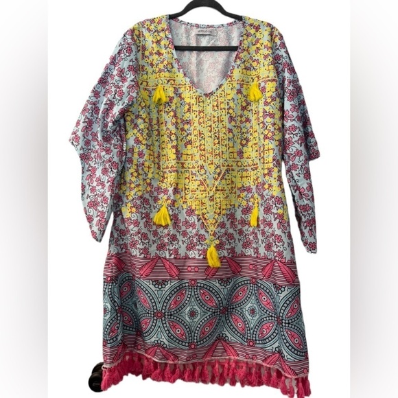 MISSLOOK Dress Top Tunic Multicolored Patterned Womens Size 4XL - Picture 1 of 10